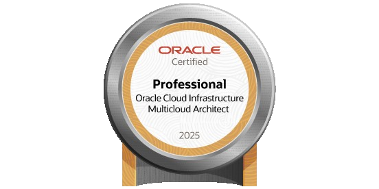 Oracle Cloud Infrastructure 2025 Multicloud Architect Professional - behaald door Maarten Schoonus
