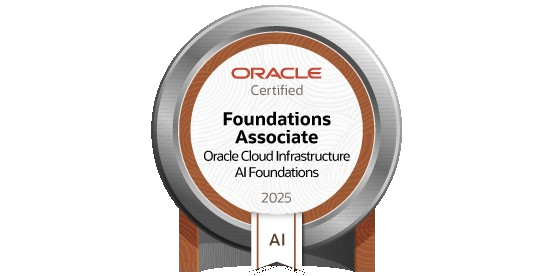 Oracle Cloud Infrastructure 2025 AI Foundations Associate - behaald door Maarten Schoonus