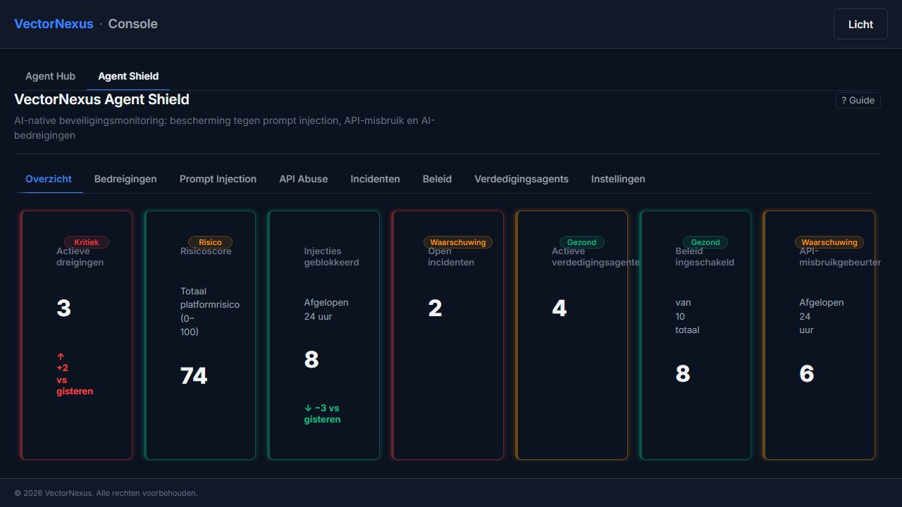 Agent Shield: beveiligingsmonitoring voor prompt-injecties en API-misbruik